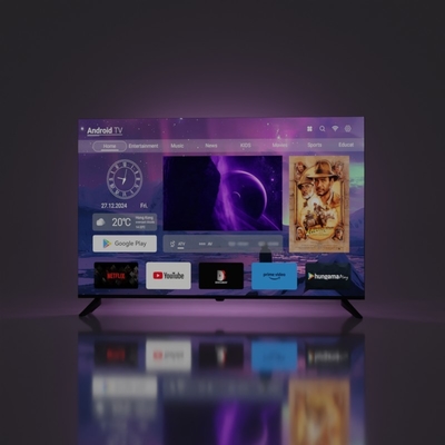 Televisor LED inteligente con plataforma Android TV, estándar de televisión digital DVB-T2 y tecnología avanzada